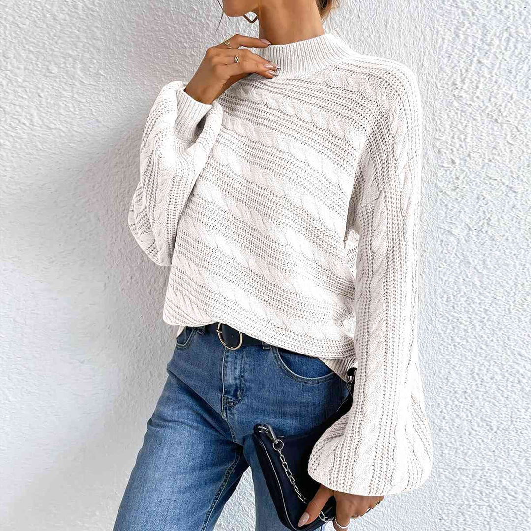 Sylvara | Cozy Cable Knit Sweater for Women Warm Fashion