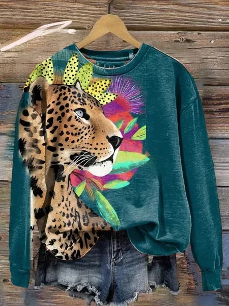 Savannah | Women's Bold Animal Print Sweater for Casual Style